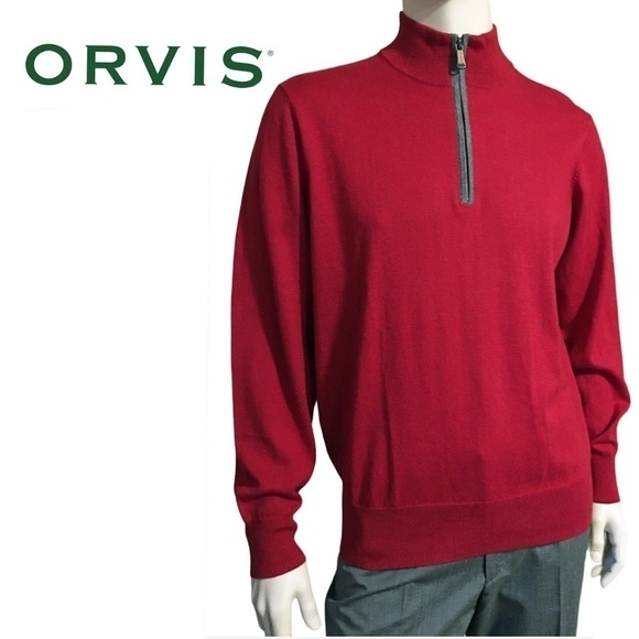 COPY - Orvis Sweater Shirt Top Cotton Silk Cashmere Blend Quarter Zip Henley - Picture 7 of 9